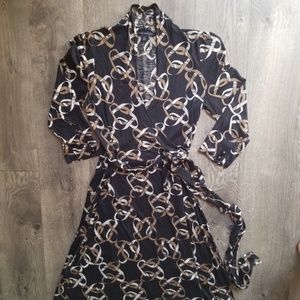 Banana Republic black wrap dress